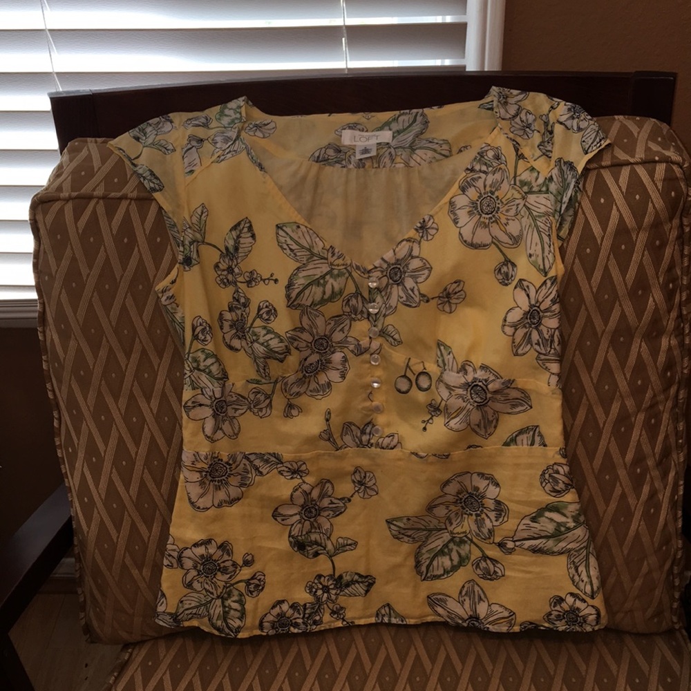 Anne Taylor Loft yellow blouse